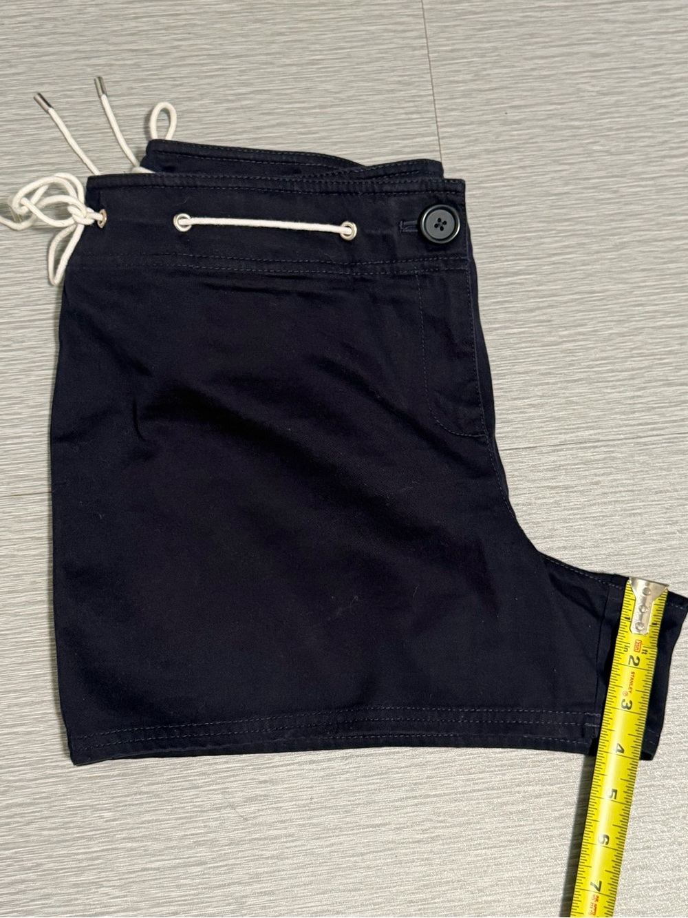 Ann Taylor LOFT Navy Cotton Nautical Rope Drawstring Shorts Size 14 - Picture 5 of 10